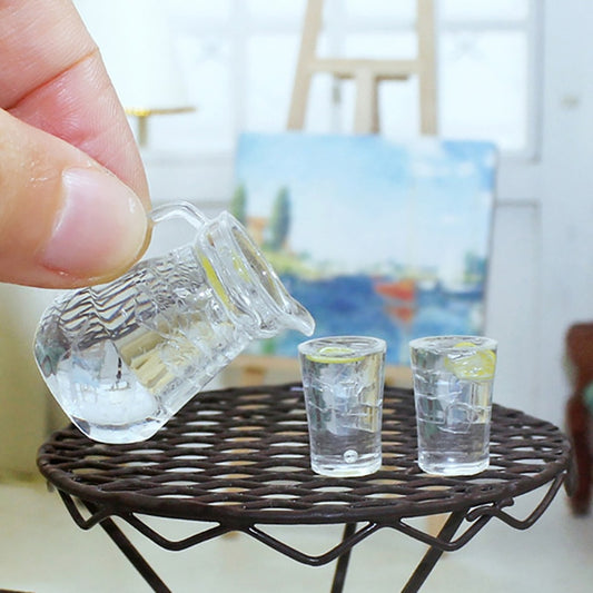 1/6 Scale Water Pitcher and 2 Glasses